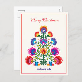 🎄 kerstboom - folklore style Holiday Briefkaart