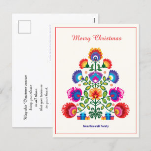 🎄 kerstboom - folklore style Holiday Briefkaart