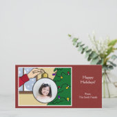 Kerstboom Fotokaart Feestdagenkaart (Staand voorkant)