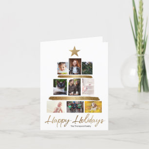 Kerstboom foto's uit meerdere families: update feestdagen kaart