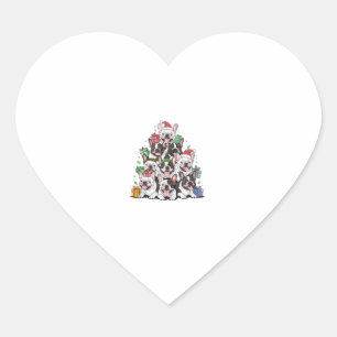 Kerstboom Franse Bulldogs Franse Bul Hart Sticker