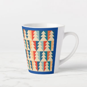 Kerstboom funky retro jaren '70 ontwerp latte mok