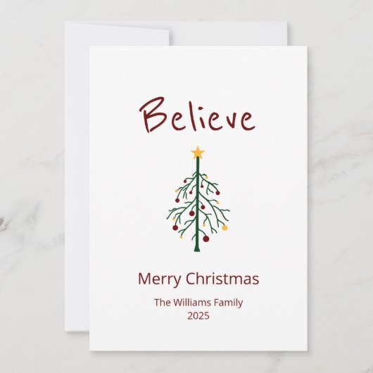 Kerstboom geloof kerstfeestdag Kaart (Voorkant)