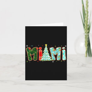 Kerstboom geruite Mimi esthetische moeder Mama Kaart