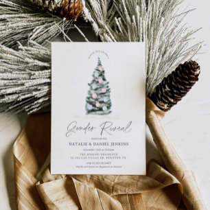 Kerstboom Geslacht Onthulling Baby Shower Kaart