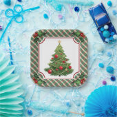 Kerstboom gespeeld met Holly Papieren Bordje (Feest)