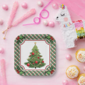 Kerstboom gespeeld met Holly Papieren Bordje (Feest)