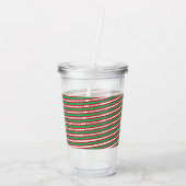 Kerstboom Gingerbrood Monogram Eigen naam Acryl Drinkbeker (Achterkant)