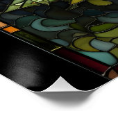 Kerstboom Glas in lood Perfect Poster (Hoek)