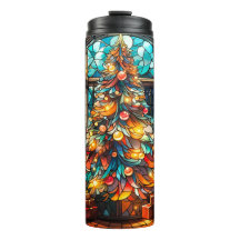 Kerstboom Glas in lood Tumbler cadeau