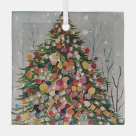 Kerstboom- Glas Ornament