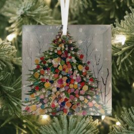 Kerstboom- Glas Ornament