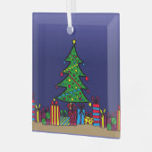 kerstboom glas ornament (Voorkant links)