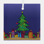 kerstboom glas ornament (Achterkant)