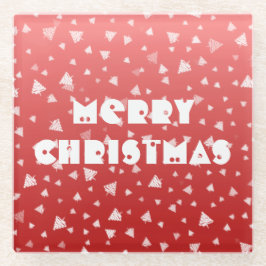 kerstboom glazen onderzetter