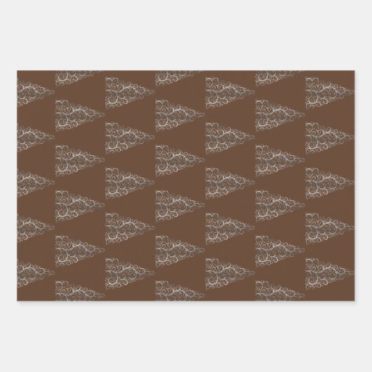 Kerstboom Glitter en Sneeuwvlokken | Goud Inpakpapier Vel (Voorkant 2)