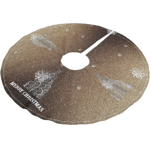 Kerstboom Glitter en Sneeuwvlokken   Goud Rok