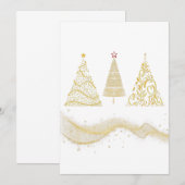 kerstboom goud seizoensgebonden kaart (Voorkant / Achterkant)