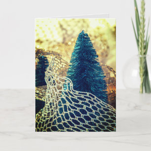 Kerstboom groen goud Bijbeltekst Jezus geboorte Bedankkaart