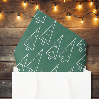 Kerstboom Groen Modern Tissuepapier
