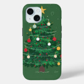 kerstboom groene achtergrond Case-Mate iPhone case (Achterkant)