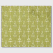 Kerstboom Groene XMAS Print Wrapping Papier (Vlak)