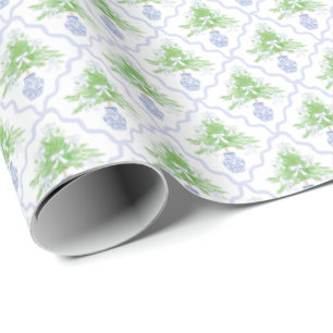 Kerstboom grootmillennial preppy chinoiserie cadeaupapier