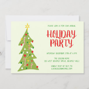 Kerstboom Hand Getrokken Vakantie Partij CUSTOM Kaart