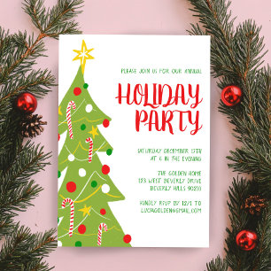 Kerstboom Hand Getrokken Vakantie Partij CUSTOM Kaart