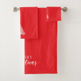 Kerstboom Handdoekenset Minimalistisch Bad Handdoek