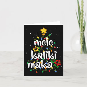 Kerstboom Hawaiian Santa Mele Kalikimaka Kaart