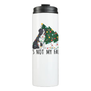 Kerstboom Het is niet mijn schuld Border Collie Do Thermosbeker