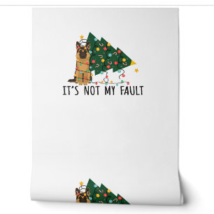 Kerstboom Het is niet mijn schuld Duitse Herder Ho Behang