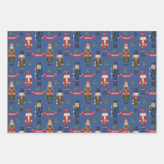 kerstboom Holly Festive Pattern Inpakpapier Vel (Voorkant)