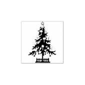 KERSTBOOM Hout Kunststempel Rubberstempel (Afrduk)