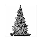 KERSTBOOM Hout Kunststempel Rubberstempel (Afrduk)