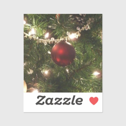 Kerstboom I Vakantie groen en rood Sticker (Vel)