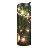 Kerstboom I Vakantie groen en rood Thermosbeker (Gedraaid links)