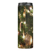 Kerstboom I Vakantie groen en rood Thermosbeker (Achterkant)