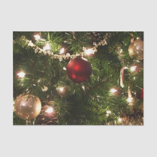 Kerstboom I Vakantie  groen en rood Tissuepapier (Voorkant)