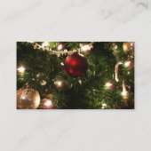 Kerstboom I Vakantie groen en rood Visitekaartje (Achterkant)