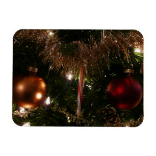 Kerstboom II Vakantie rood en goud Magneet