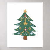 Kerstboom Illustratie Noordse Print (Voorkant)