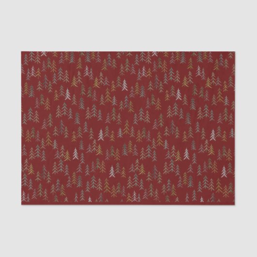 Kerstboom illustratie Waterverf Tissuepapier (Voorkant)