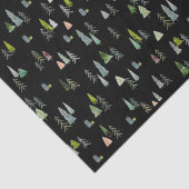 Kerstboom illustratie Waterverf Tissuepapier (Detail)