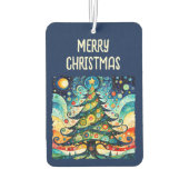 Kerstboom in abstracte kunst 3 - Fan Fun Luchtverfrisser (Achterkant)