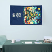 Kerstboom in abstracte kunst 3 - Fan Fun Spandoek (Beurs)