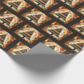 Kerstboom in abstracte kunst 44 - Fan Fun Cadeaupapier (Hoek)