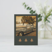  kerstboom in de auto briefkaart (Staand voorkant)