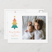 Kerstboom in de schemerfeestdag Postca Briefkaart (Voorkant / Achterkant)